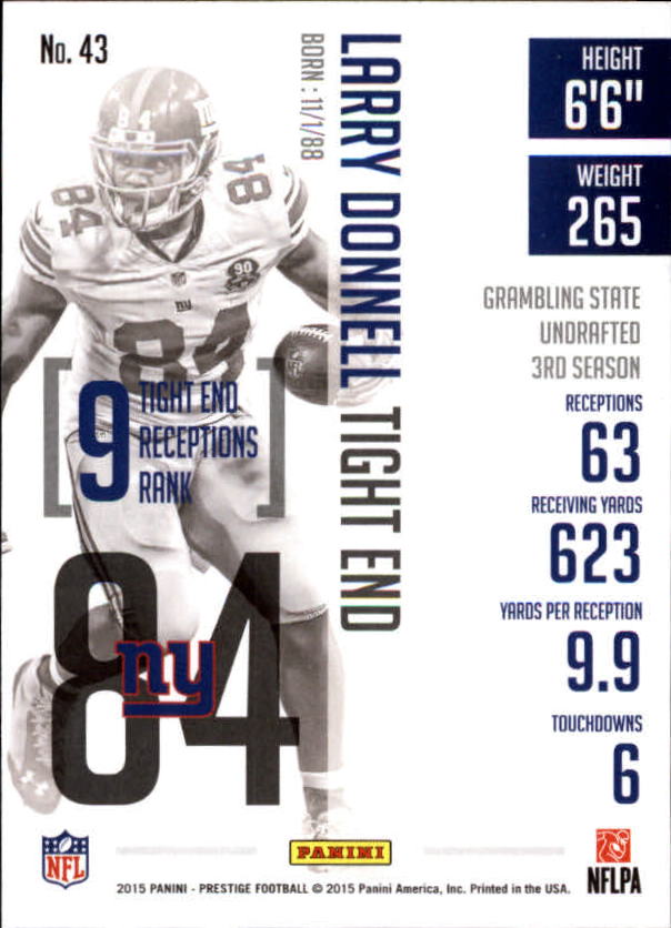 A6819- 2015 Prestige Football Cards 1-200 +Rookies -You Pick- 15+ FREE US SHIP - Picture 83 of 383