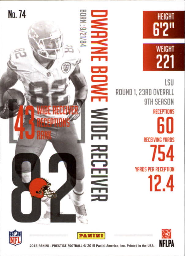 A6819- 2015 Prestige Football Cards 1-200 +Rookies -You Pick- 15+ FREE US SHIP - Picture 145 of 383