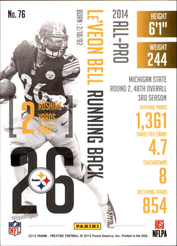 A6819- 2015 Prestige Football Cards 1-200 +Rookies -You Pick- 15+ FREE US SHIP - Picture 149 of 383