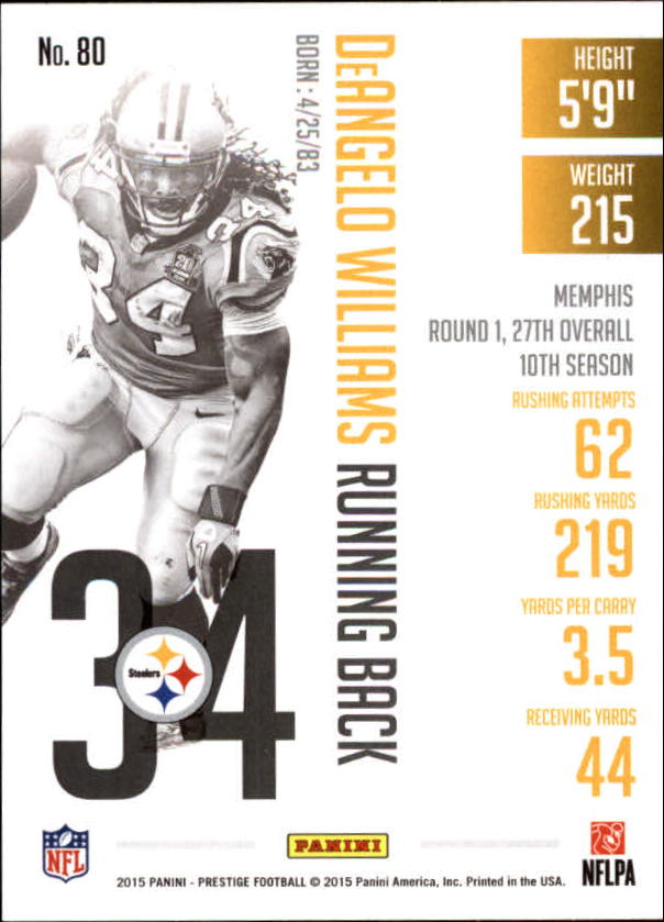 A6819- 2015 Prestige Football Cards 1-200 +Rookies -You Pick- 15+ FREE US SHIP - Picture 155 of 383