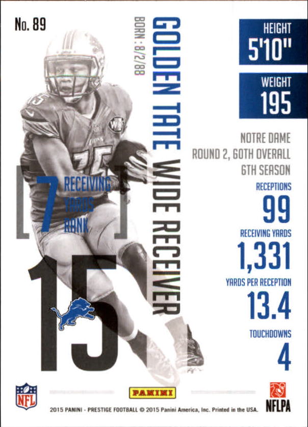 A6819- 2015 Prestige Football Cards 1-200 +Rookies -You Pick- 15+ FREE US SHIP - Picture 171 of 383