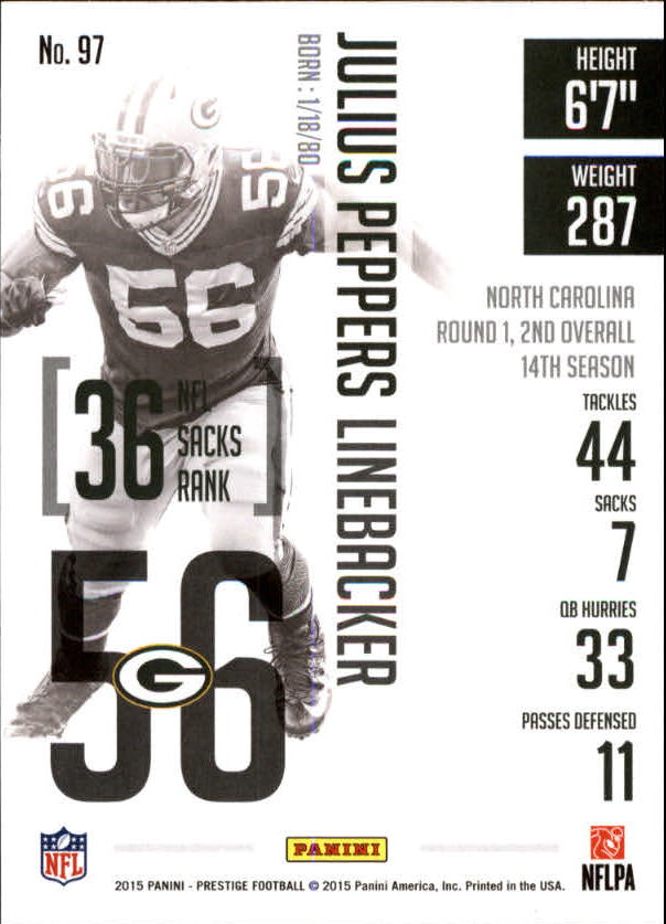 A6819- 2015 Prestige Football Cards 1-200 +Rookies -You Pick- 15+ FREE US SHIP - Picture 187 of 383
