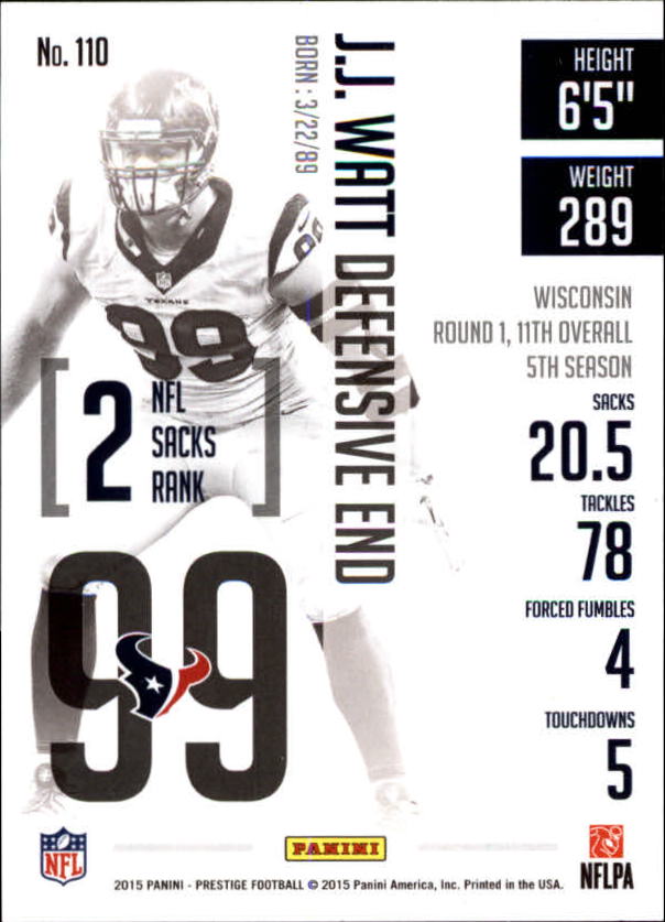 A6819- 2015 Prestige Football Cards 1-200 +Rookies -You Pick- 15+ FREE US SHIP - Picture 211 of 383