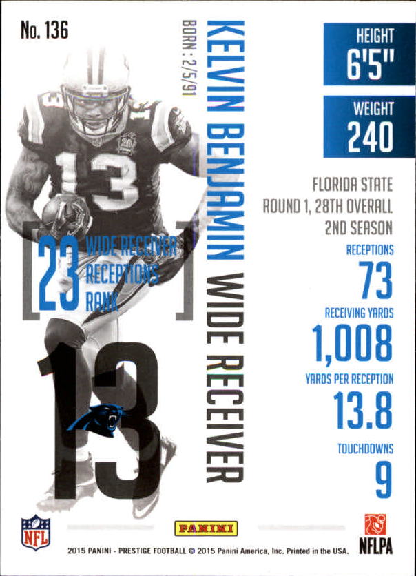 A6819- 2015 Prestige Football Cards 1-200 +Rookies -You Pick- 15+ FREE US SHIP - Picture 263 of 383