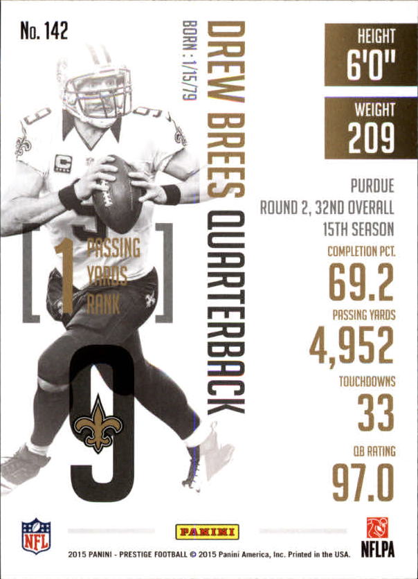 A6819- 2015 Prestige Football Cards 1-200 +Rookies -You Pick- 15+ FREE US SHIP - Picture 275 of 383
