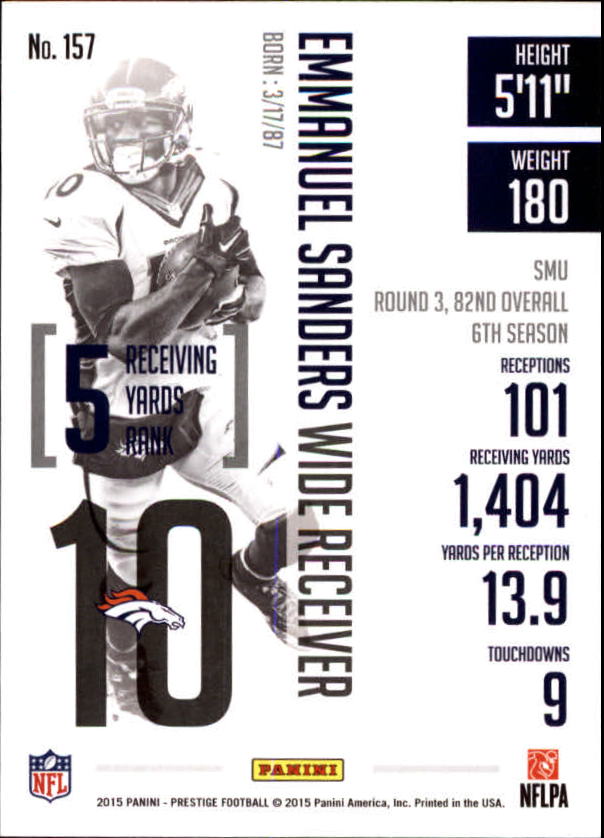 A6819- 2015 Prestige Football Cards 1-200 +Rookies -You Pick- 15+ FREE US SHIP - Picture 303 of 383