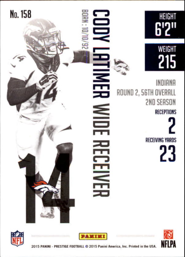 A6819- 2015 Prestige Football Cards 1-200 +Rookies -You Pick- 15+ FREE US SHIP - Picture 305 of 383