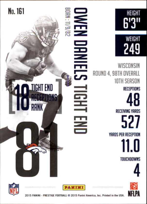 A6819- 2015 Prestige Football Cards 1-200 +Rookies -You Pick- 15+ FREE US SHIP - Picture 311 of 383