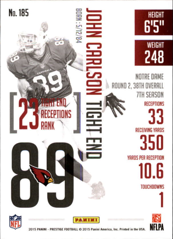 A6819- 2015 Prestige Football Cards 1-200 +Rookies -You Pick- 15+ FREE US SHIP - Picture 353 of 383