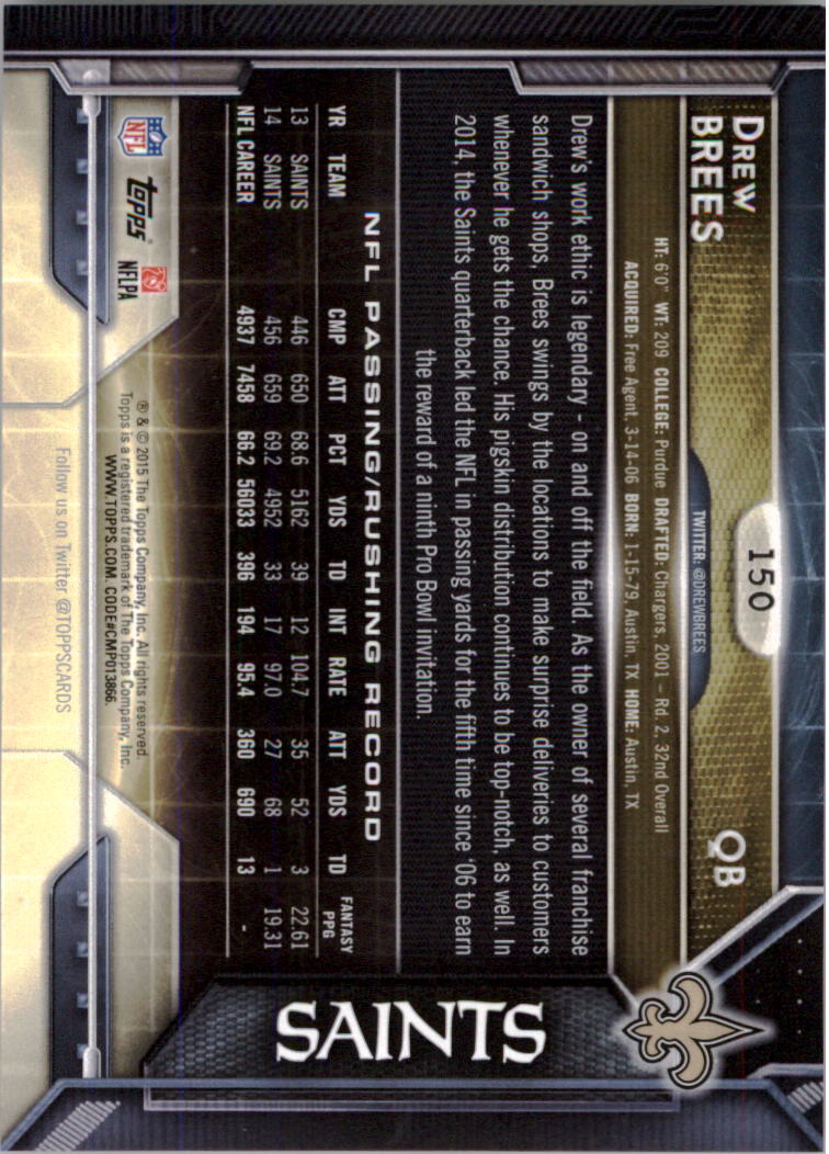 Drew Brees cards (2002-2022) Saints Chargers Purdue - You Choose - Picture 137 of 179