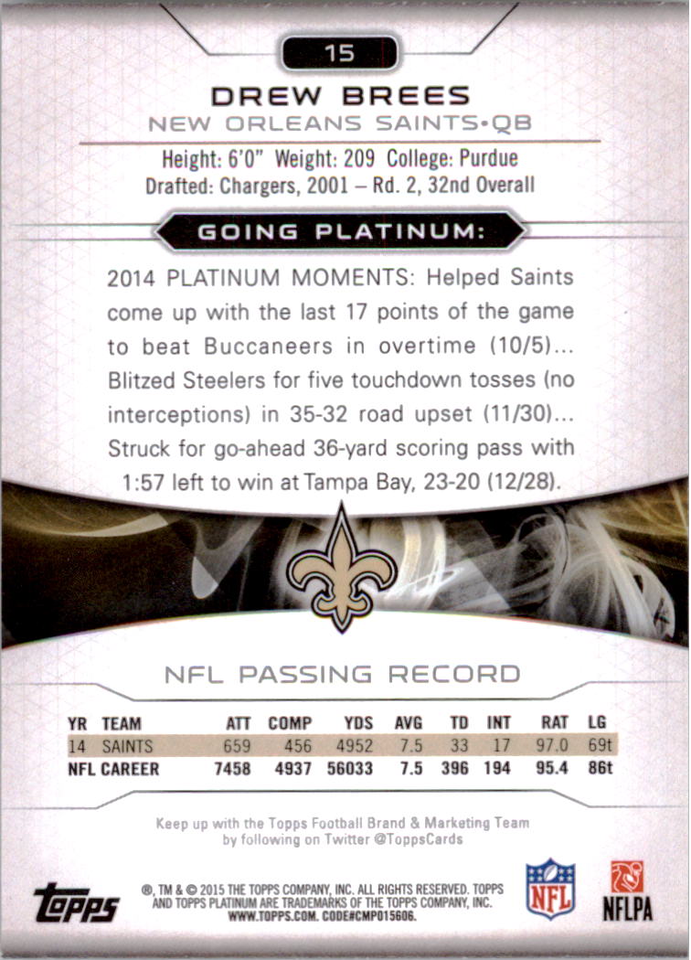 Drew Brees cards (2002-2022) Saints Chargers Purdue - You Choose - Picture 143 of 179