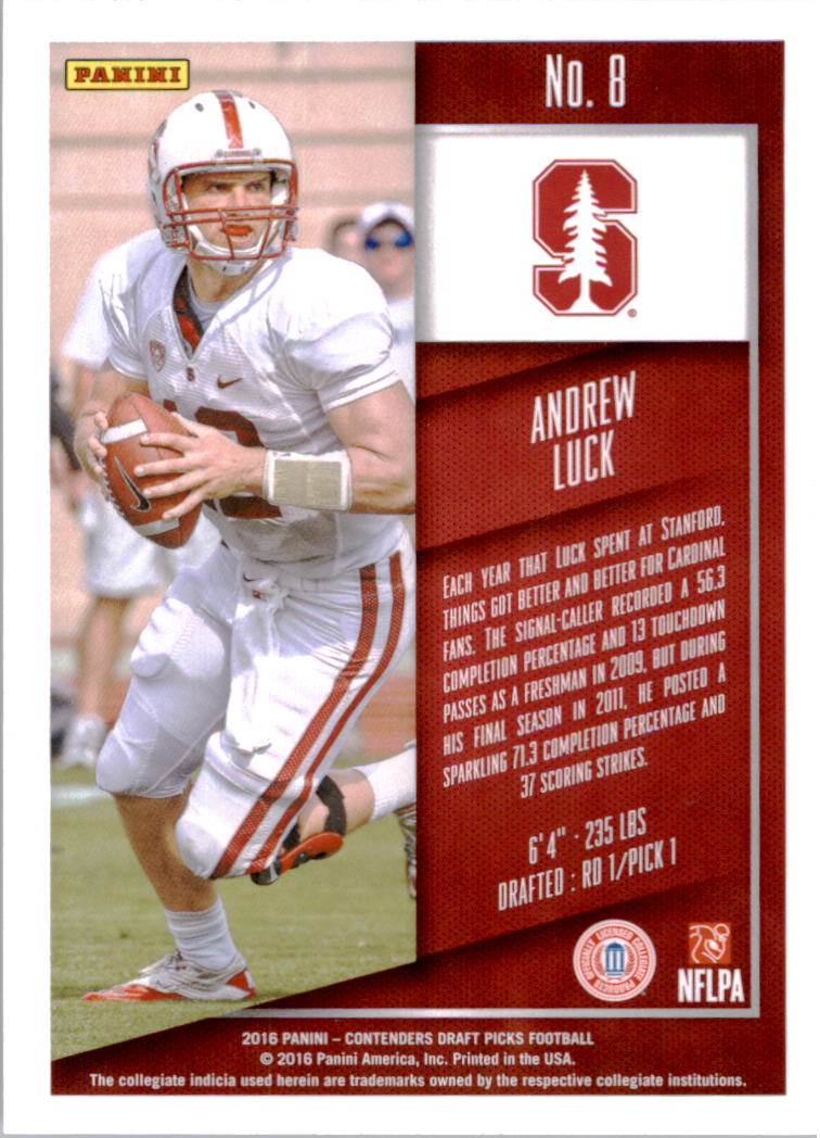 2016 Panini Contenders Draft Picks Football Card Pick (Base) - Picture 17 of 189