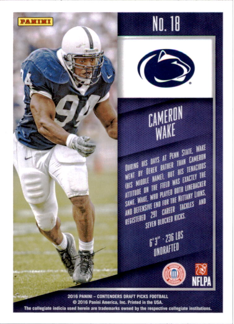 2016 Panini Contenders Draft Picks Football Card Pick (Base) - Picture 35 of 189