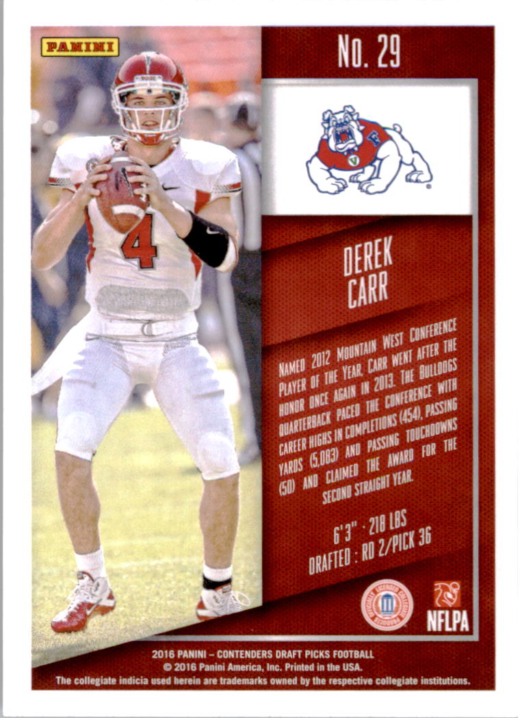 A4160- 2016 Panini Contenders Draft Picks Fb Karten -du Pick- 15 + Gratis US - Bild 37 von 402