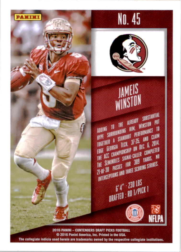2016 Panini Contenders Draft Picks Football Card Pick (Base) - Picture 87 of 189