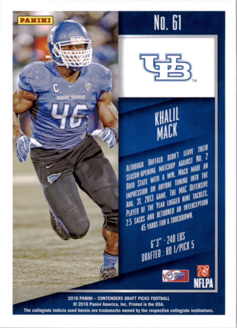 A4160- 2016 Panini Contenders Draft Picks Fb Karten -du Pick- 15 + Gratis US - Bild 87 von 402