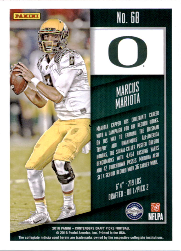 2016 Panini Contenders Draft Picks Football Card Pick (Base) - Picture 131 of 189
