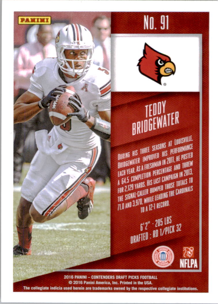 2016 Panini Contenders Draft Picks Football Card Pick (Base) - Picture 171 of 189