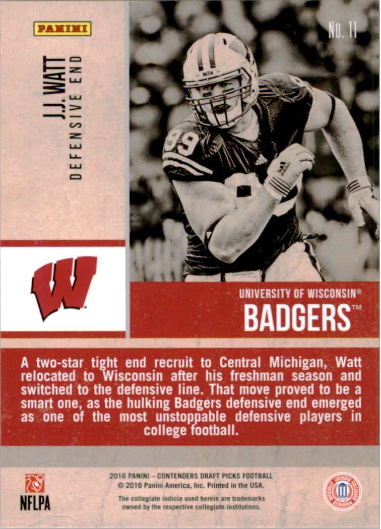 A4160- 2016 Panini Contenders Draft Picks Fb Karten -du Pick- 15 + Gratis US - Bild 298 von 402