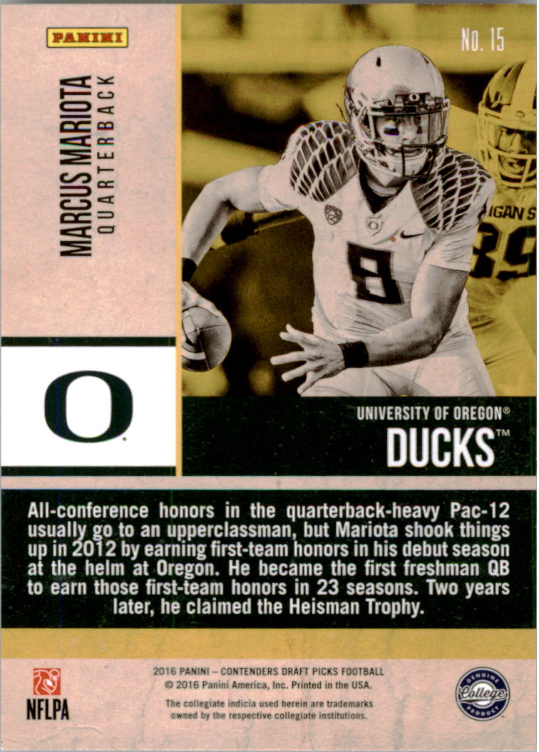 A4160- 2016 Panini Contenders Draft Picks Fb Karten -du Pick- 15 + Gratis US - Bild 306 von 402