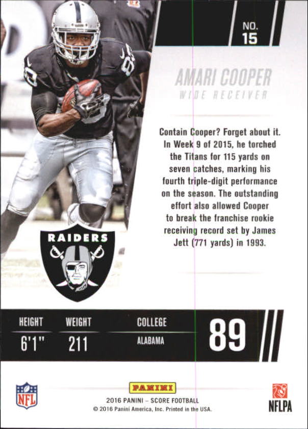 A4270- 2016 Score Football Insert +Parallel Cards1 -You Pick- 15+ FREE US SHIP - Picture 239 of 453