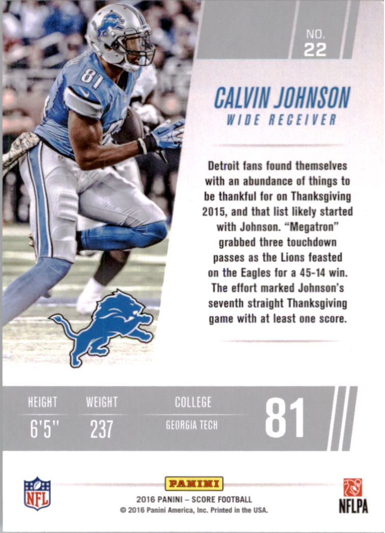 A4270- 2016 Score Football Insert +Parallel Cards1 -You Pick- 15+ FREE US SHIP - Picture 133 of 453