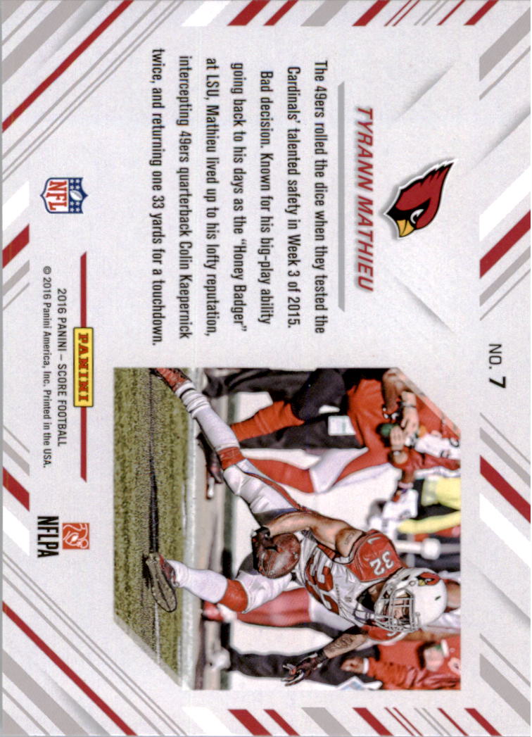 A4270- 2016 Score Football Insert +Parallel Cards1 -You Pick- 15+ FREE US SHIP - Picture 135 of 453