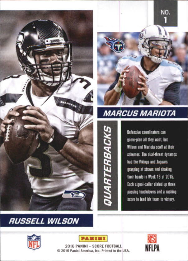 A4270- 2016 Score Football Insert +Parallel Cards1 -You Pick- 15+ FREE US SHIP - Picture 352 of 453