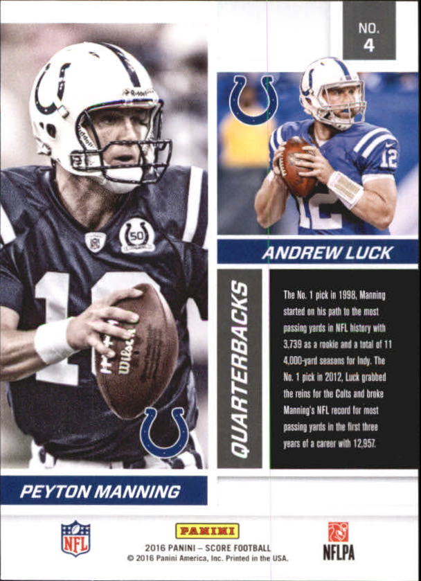 A4270- 2016 Score Football Insert +Parallel Cards1 -You Pick- 15+ FREE US SHIP - Picture 415 of 453