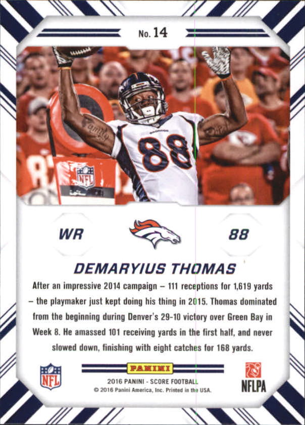 A4270- 2016 Score Football Insert +Parallel Cards1 -You Pick- 15+ FREE US SHIP - Picture 312 of 453