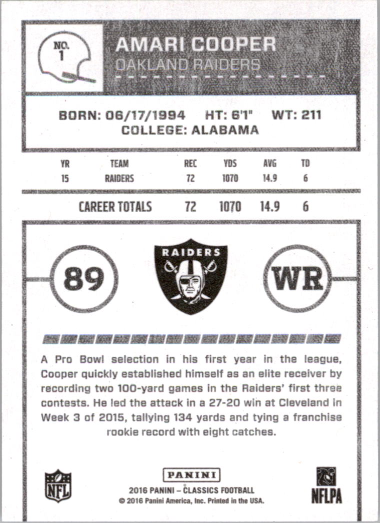 A0711- 2016 Classics Football Card #'s 1-286 -You Pick- 15+ FREE US SHIP - Picture 3 of 323