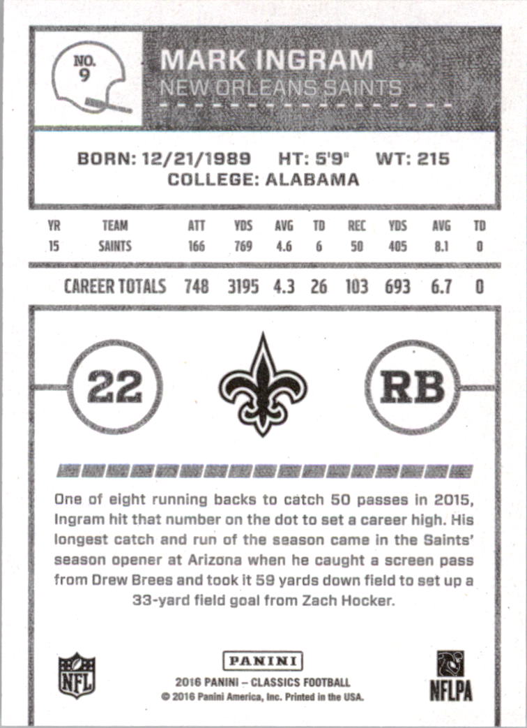 A0711- 2016 Classics Football Card #'s 1-286 -You Pick- 15+ FREE US SHIP - Picture 19 of 323