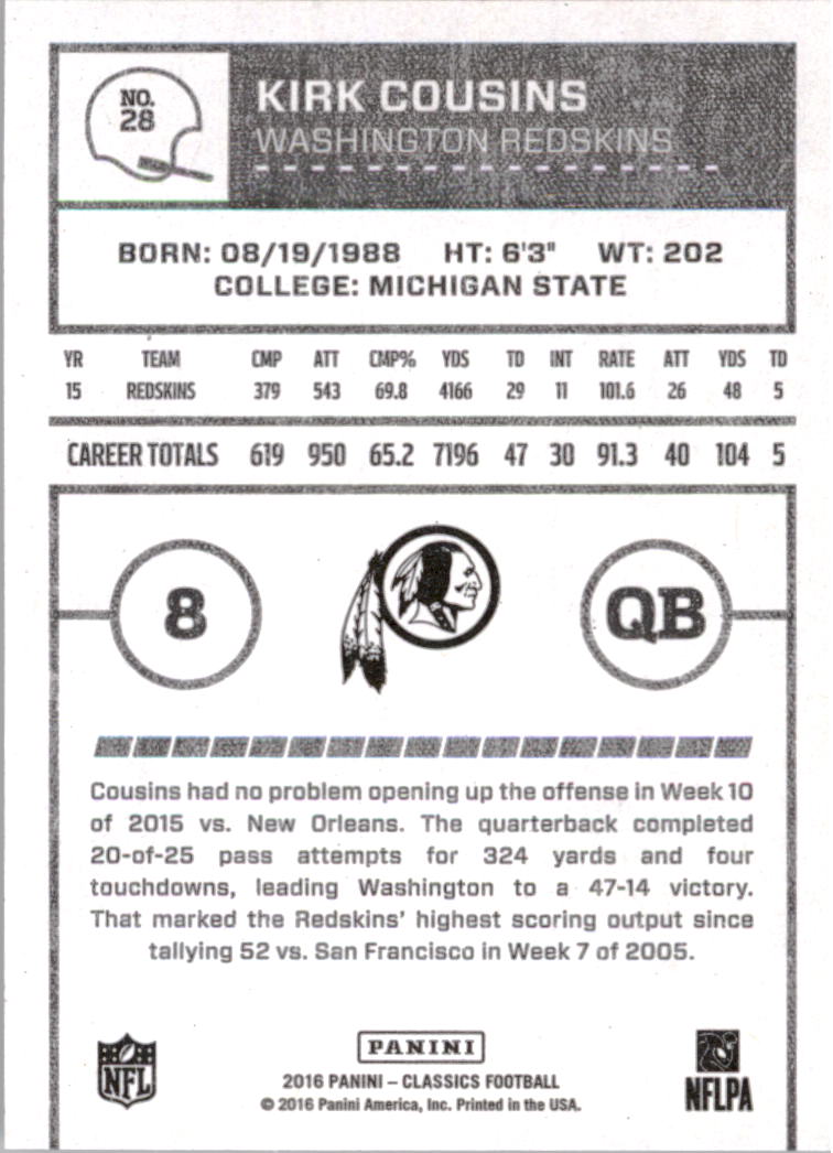 A0711- 2016 Classics Football Card #'s 1-286 -You Pick- 15+ FREE US SHIP - Picture 51 of 323