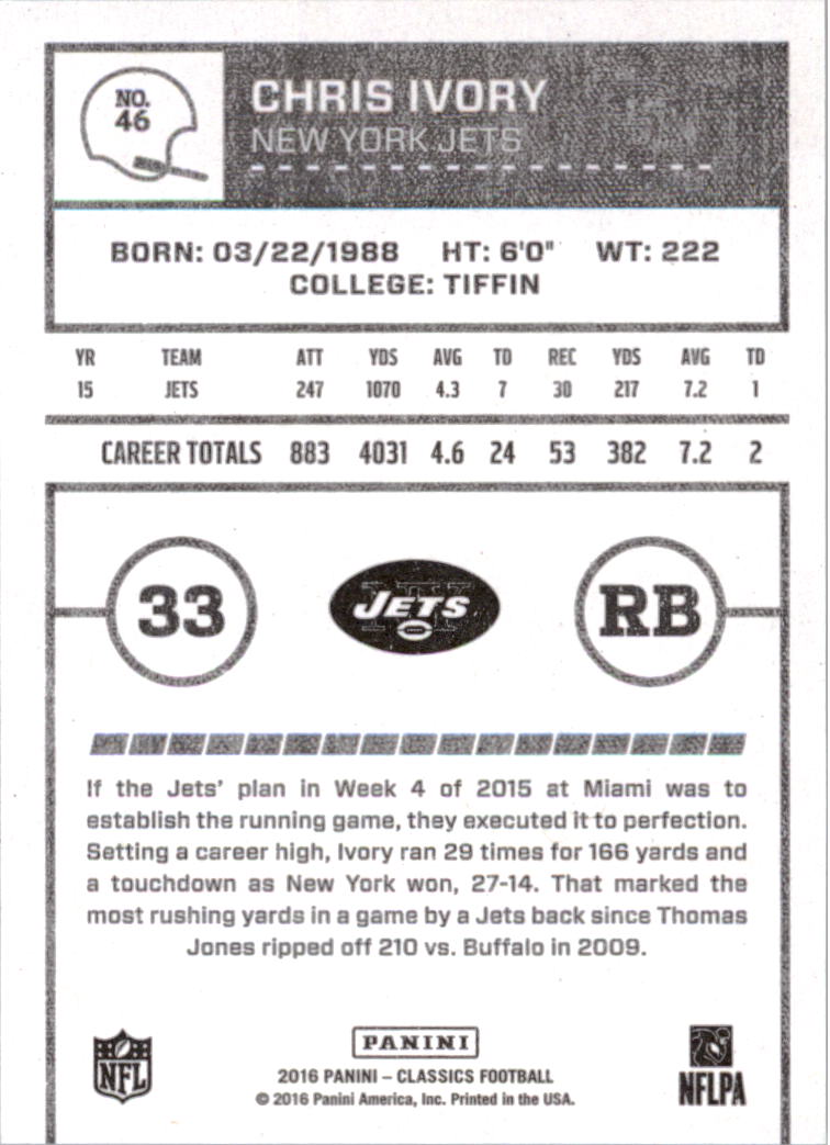 A0711- 2016 Classics Football Card #'s 1-286 -You Pick- 15+ FREE US SHIP - Picture 83 of 323