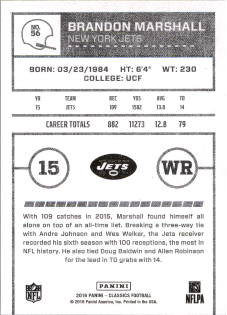 A0711- 2016 Classics Football Card #'s 1-286 -You Pick- 15+ FREE US SHIP - Picture 103 of 323