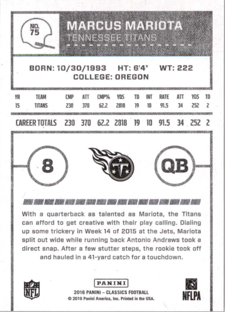 A0711- 2016 Classics Football Card #'s 1-286 -You Pick- 15+ FREE US SHIP - Picture 135 of 323