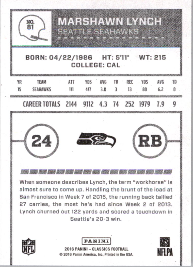A0711- 2016 Classics Football Card #'s 1-286 -You Pick- 15+ FREE US SHIP - Picture 147 of 323