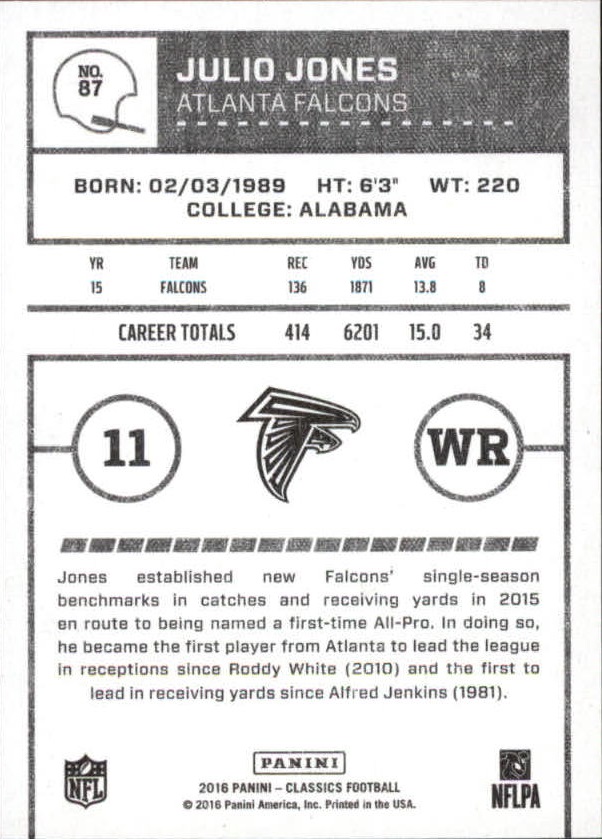 A0711- 2016 Classics Football Card #'s 1-286 -You Pick- 15+ FREE US SHIP - Picture 159 of 323
