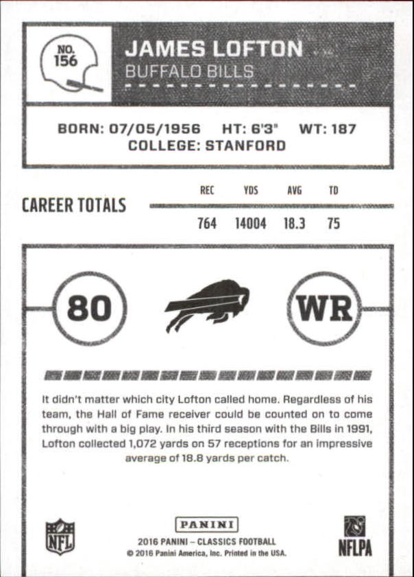 A0711- 2016 Classics Football Card #'s 1-286 -You Pick- 15+ FREE US SHIP - Picture 247 of 323