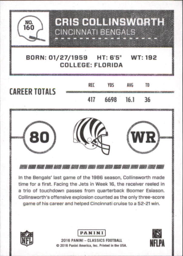 A0711- 2016 Classics Football Card #'s 1-286 -You Pick- 15+ FREE US SHIP - Picture 249 of 323