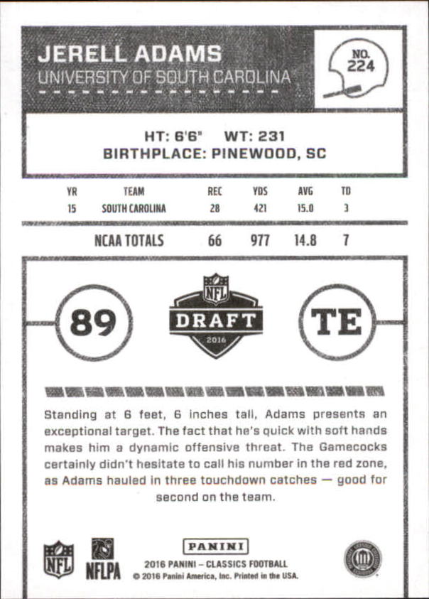 A0711- 2016 Classics Football Card #'s 1-286 -You Pick- 15+ FREE US SHIP - Picture 296 of 323