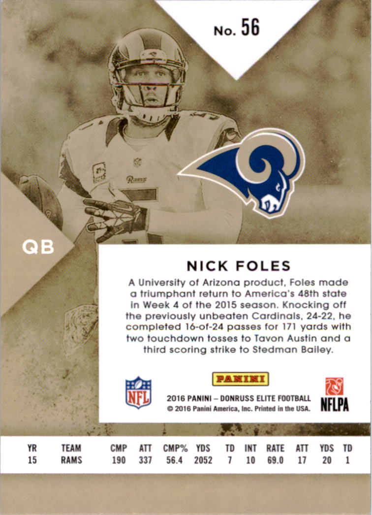 A8206- 2016 Elite Football Card #s 1-200 +Inserts -You Pick- 15+ FREE US SHIP - Picture 96 of 179