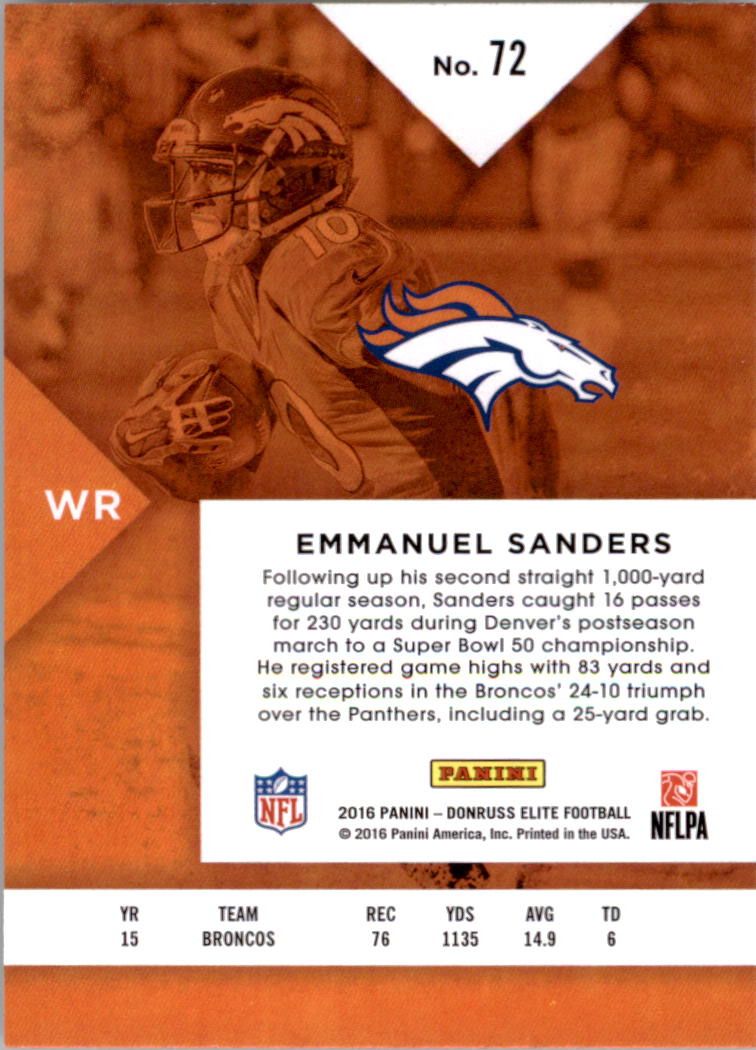 A8206- 2016 Elite Football Card #s 1-200 +Inserts -You Pick- 15+ FREE US SHIP - Picture 126 of 179