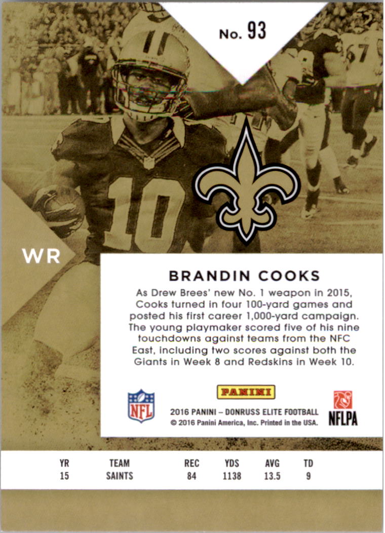 A8206- 2016 Elite Football Card #s 1-200 +Inserts -You Pick- 15+ FREE US SHIP - Picture 166 of 179