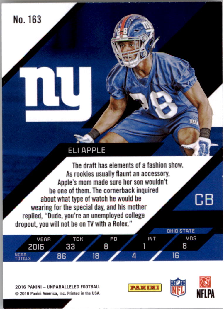 A9168- 2016 Panini Unparalleled Football #s 1-200 -You Pick- 15+ FREE US SHIP - Picture 175 of 241