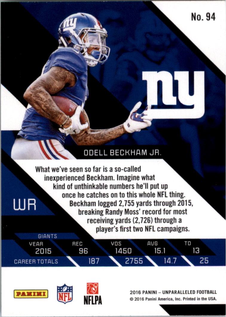 A9168- 2016 Panini Unparalleled Football Inserts -You Pick- 15+ FREE US SHIP - Picture 115 of 279