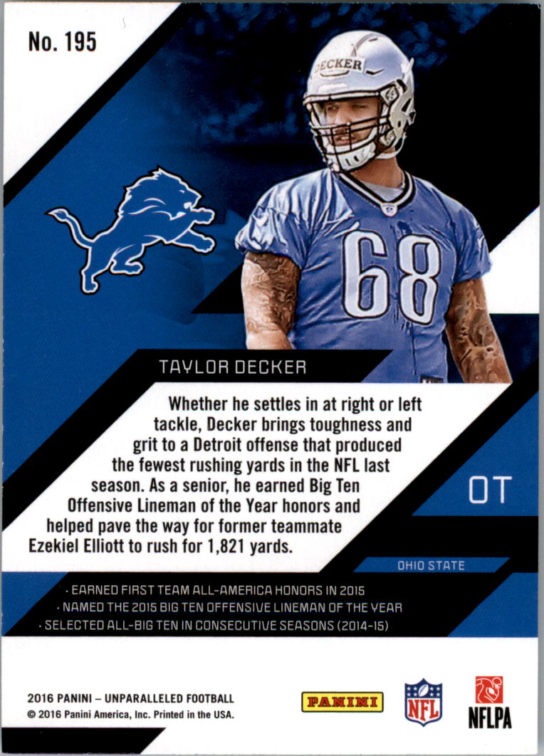 A9168- 2016 Panini Unparalleled Football Inserts -You Pick- 15+ FREE US SHIP - Picture 249 of 279