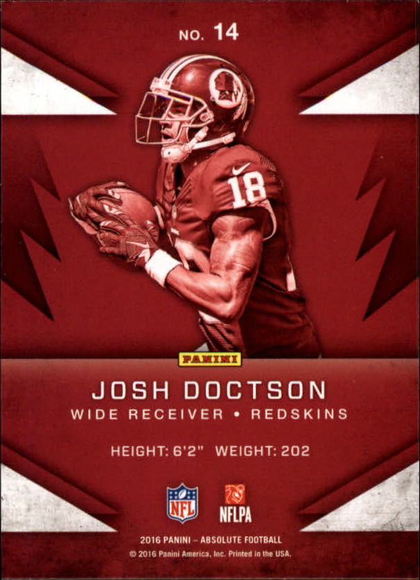 2016 Absolute Rookie Roundup #14 Josh Doctson back image