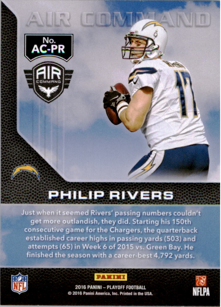 2016 Playoff Air Command #ACPR Philip Rivers back image