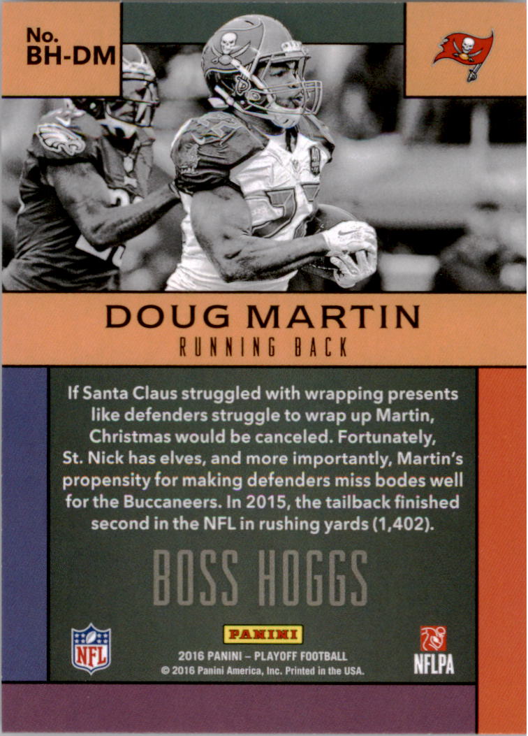 2016 Playoff Boss Hoggs #BHDM Doug Martin back image
